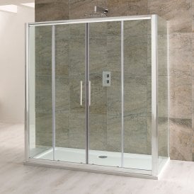 Eastbrook Volente 1400mm Double Sliding Door Silver   58.211
