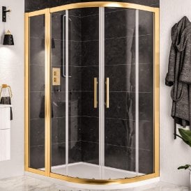 Eastbrook Volente 300mm Inline Panel Brushed Brass 58.551