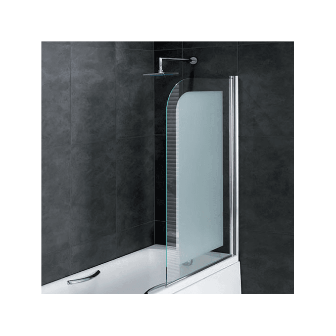 Eastbrook  Volente 6mm Hinged Bath Screen 850mm x 1500mm Frosted Silver   58.704