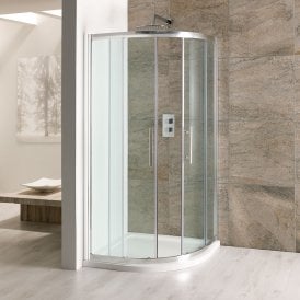 Eastbrook Volente 800mm Single Door Quadrant Needs Special Tray Silver   58.007