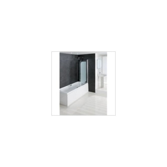 Eastbrook  Volente 8mm Hinged Bath Screen 850mm x 1500mm Frosted Silver   58.705