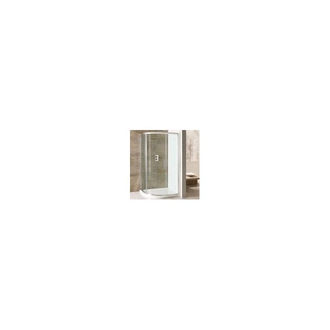 Eastbrook  Volente 900mm x 800mm Single Door Offset Quadrant Silver   58.111