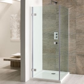 Eastbrook Volente Frameless Hinged Door 760mm Silver   58.812