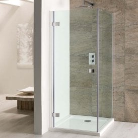 Eastbrook Volente Frameless Hinged Door 900mm Silver   58.814