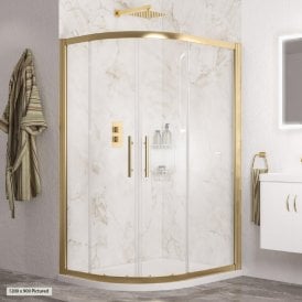 Eastbrook Volente Offset Quad 1100mm x 700mm Brushed Brass 58.2112