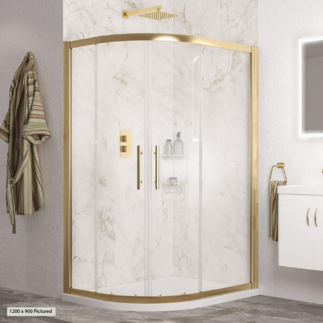 Eastbrook  Volente Offset Quad 1100mm x 800mm Brushed Brass 58.2107