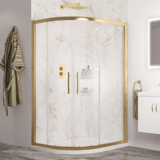 Eastbrook  Volente Offset Quad 1200mm x 900mm Brushed Brass 58.2103