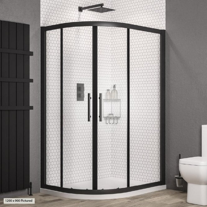 Eastbrook  Volente Offset Quad 1400mm x 760mm Matt Black 58.2015