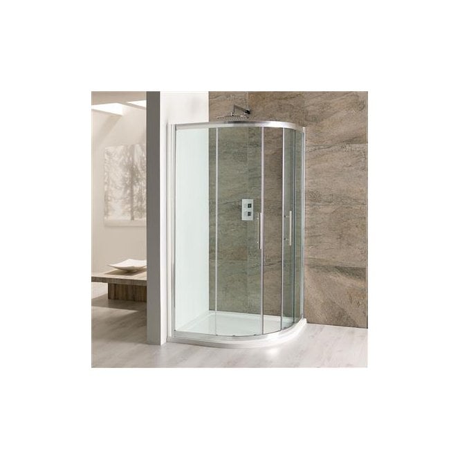 Eastbrook  Volente Offset Quadrant 1300mm x 800mm Silver   58.126