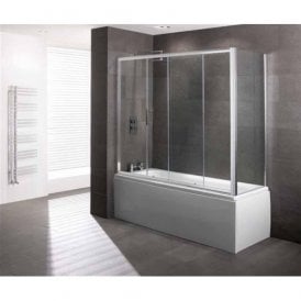 Eastbrook Volente Overbath Slider 6mm Easy Clean Glass 1690mm x 1475mm Silver   69.0034