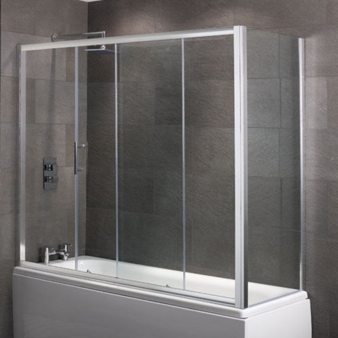 Eastbrook  Volente Overbath Slider 6mm Easy Clean Glass 1790mm x 1475mm Silver   69.0035