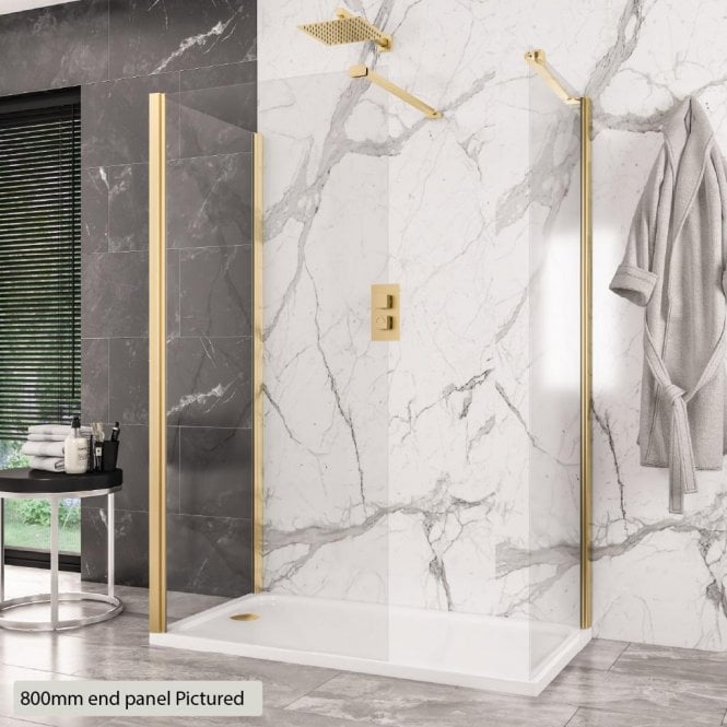Eastbrook  Volente Walk In 300mm Panel Brushed Brass 58.553
