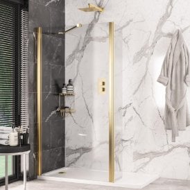 Eastbrook Volente Walk In 700mm Panel Brushed Brass 58.754