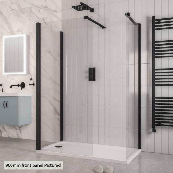 Eastbrook  Volente Walk In 700mm Panel Matt Black 58.524