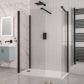 Eastbrook Volente Walk In Support Bar 900mm Matt Black 58.371