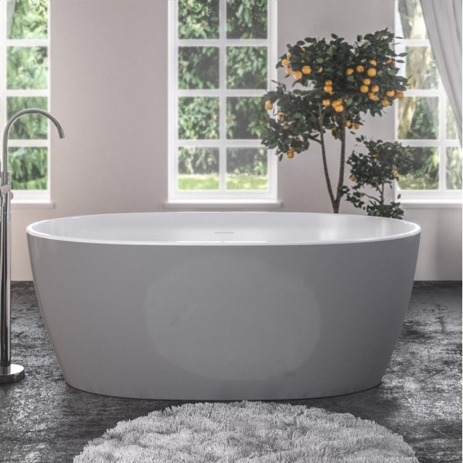 Eastbrook  Wandsworth White Freestanding Bath 1500mm x 720 x 580mm Inc Waste Gloss White   33.0003