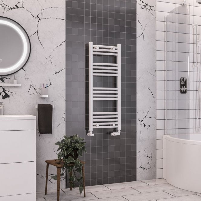 Eastbrook  Wendover Curved Multirail 1000mm x 400mm White   41.0038