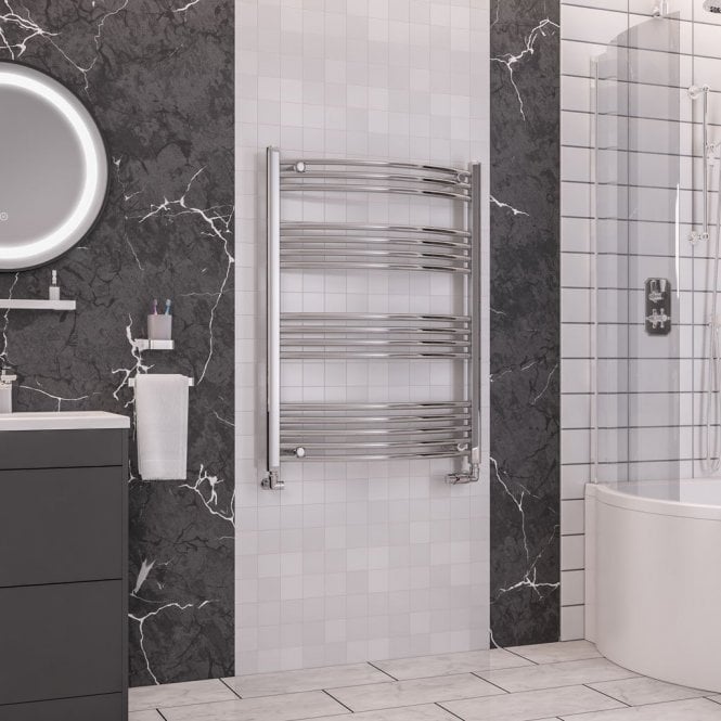 Eastbrook  Wendover Curved Multirail 1000mm x 750mm Chrome   41.0102