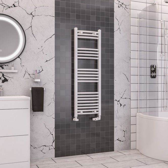 Eastbrook  Wendover Curved Multirail 1200mm x 400mm White   41.0044