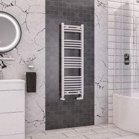 Eastbrook Wendover Curved Multirail 1200mm x 400mm White   41.0044