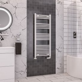 Eastbrook Wendover Curved Multirail 1200mm x 500mm White   41.0046