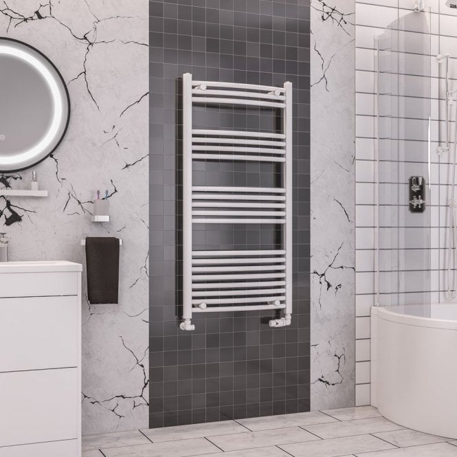 Eastbrook  Wendover Curved Multirail 1200mm x 600mm White   41.0048