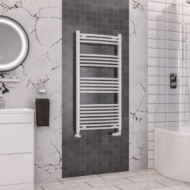 Eastbrook Wendover Curved Multirail 1200mm x 600mm White   41.0048