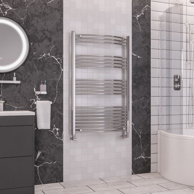Eastbrook  Wendover Curved Multirail 1200mm x 750mm Chrome   41.0103