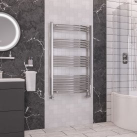 Eastbrook Wendover Curved Multirail 1200mm x 750mm Chrome   41.0103