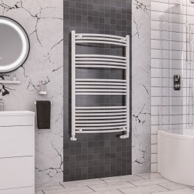 Eastbrook Wendover Curved Multirail 1200mm x 750mm White   41.0094