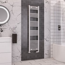 Eastbrook Wendover Curved Multirail 1600mm x 400mm White   41.0050