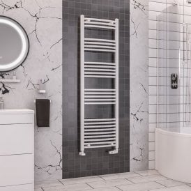 Eastbrook Wendover Curved Multirail 1600mm x 500mm White   41.0052
