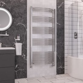 Eastbrook Wendover Curved Multirail 1600mm x 750mm Chrome   41.0104