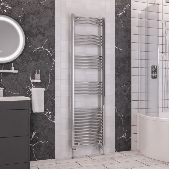 Eastbrook  Wendover Curved Multirail 1800mm x 500mm Chrome   41.0057