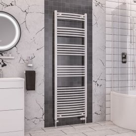 Eastbrook Wendover Curved Multirail 1800mm x 600mm White   41.0060