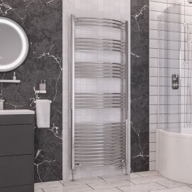 Eastbrook Wendover Curved Multirail 1800mm x 750mm Chrome   41.0105