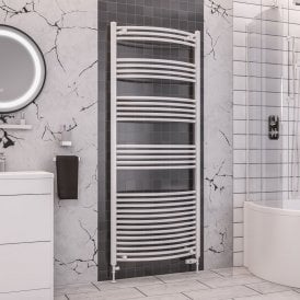 Eastbrook Wendover Curved Multirail 1800mm x 750mm White   41.0096