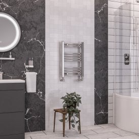 Eastbrook Wendover Curved Multirail 600mm x 400mm Chrome   41.0106