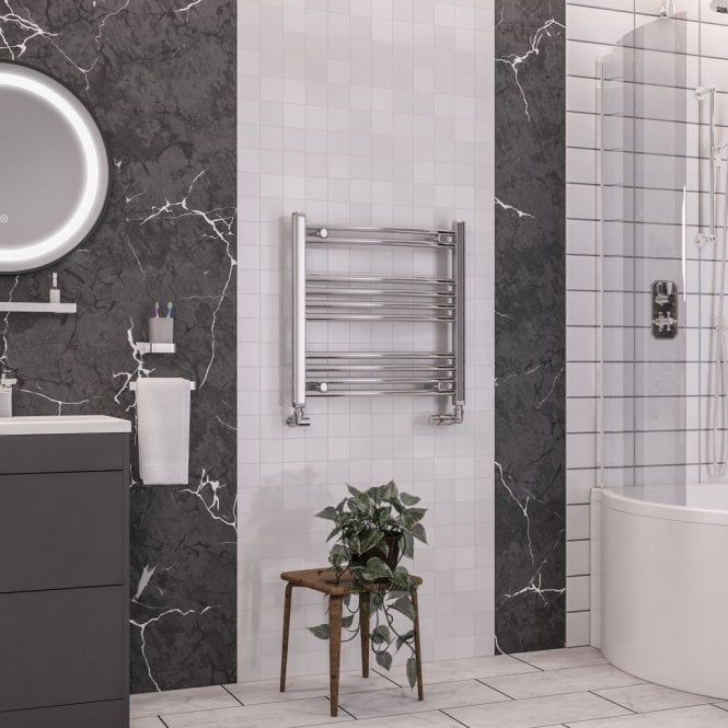 Eastbrook  Wendover Curved Multirail 600mm x 600mm Chrome   41.0108