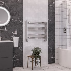 Eastbrook Wendover Curved Multirail 600mm x 750mm Chrome   41.0100