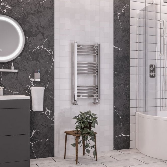 Eastbrook  Wendover Curved Multirail 800mm x 400mm Chrome   41.0031