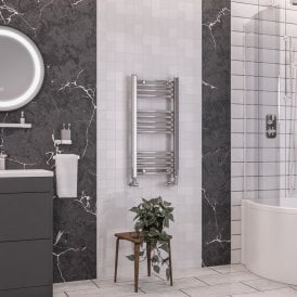 Eastbrook Wendover Curved Multirail 800mm x 400mm Chrome   41.0031