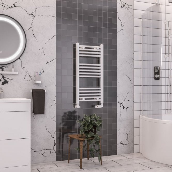 Eastbrook  Wendover Curved Multirail 800mm x 400mm White   41.0032