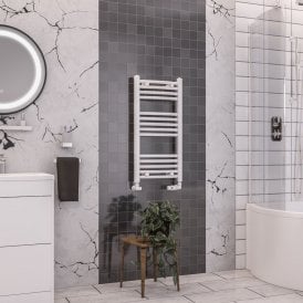 Eastbrook Wendover Curved Multirail 800mm x 400mm White   41.0032