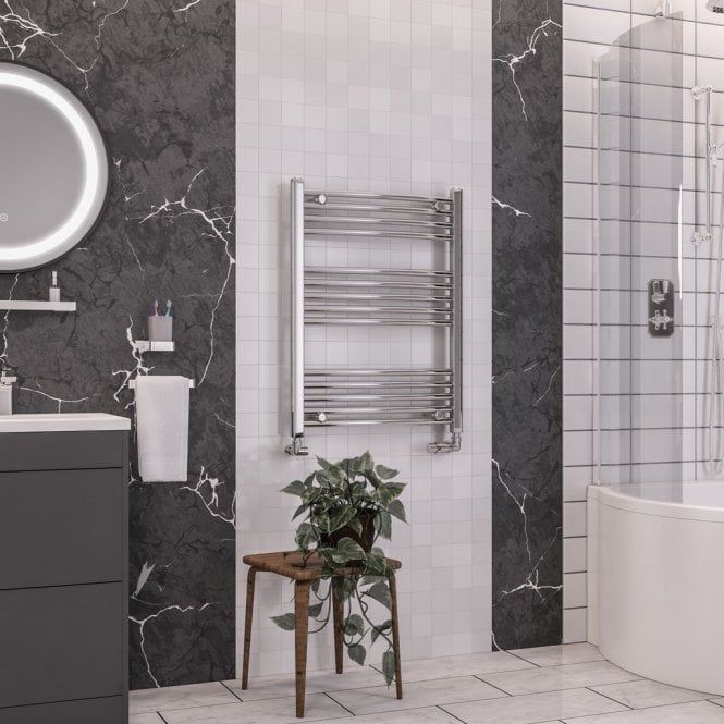 Eastbrook  Wendover Curved Multirail 800mm x 600mm Chrome   41.0035