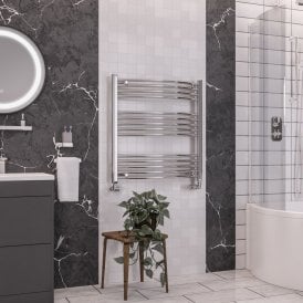 Eastbrook Wendover Curved Multirail 800mm x 750mm Chrome   41.0101