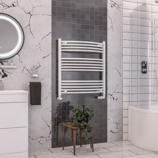 Eastbrook  Wendover Curved Multirail 800mm x 750mm White   41.0092