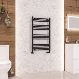 Eastbrook Wendover Straight Multirail 1000mm x 600mm Matt Black   41.0676