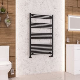 Eastbrook Wendover Straight Multirail 1200mm x 750mm Matt Black   41.0682