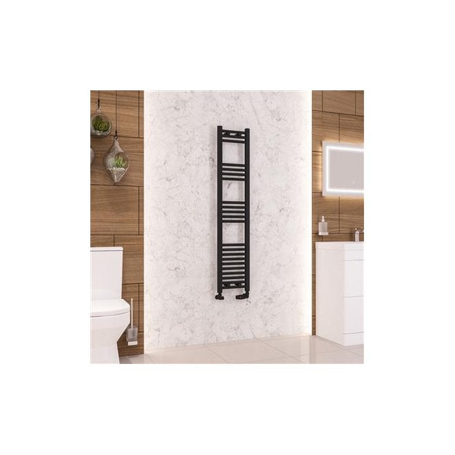 Eastbrook  Wendover Straight Multirail 1400mm x 300mm Matt Black   41.0683